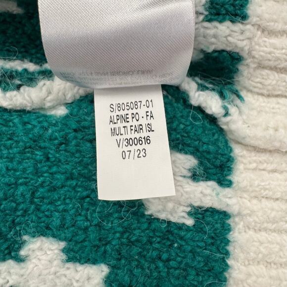 Old Navy Mock Neck Fair Isle Knit Oversized Nordic Sweater Barbiecore Women M - Picture 5 of 9